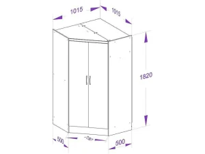 New Hoekkast Met 2 Deuren - L101 Cm - Wit - Aurali Kindermeubel