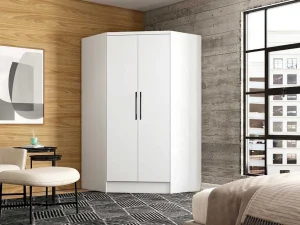New Hoekkast Met 2 Deuren - L101 Cm - Wit - Aurali Kindermeubel