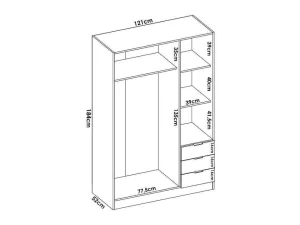 Shop Hoekkast Met 6 Deuren En 3 Lades - L213 Cm - Wit - Listowel Kledingkast