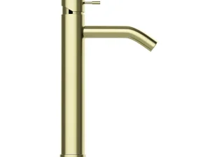 Clearance Hoge Mechanische Mengkraan Met Afgerond Uiteinde - Goud Met Satijnglans - Arlanza Kraan