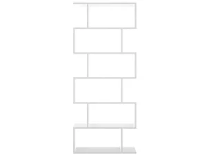 Best Sale Hoge Stellingkast Tomini - 6 Vakken - Kleur: Wit Boekenkast & Vitrine