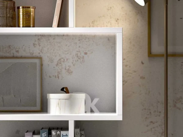 Best Sale Hoge Stellingkast Tomini - 6 Vakken - Kleur: Wit Boekenkast & Vitrine