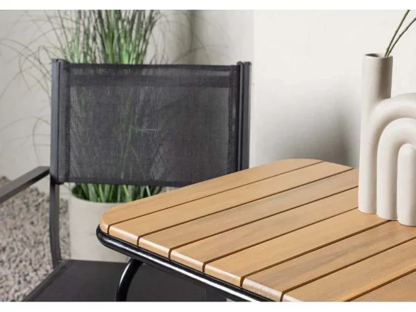 Cheap Holmbeck Tuinmeubelset Tafel, 2 Stoelen Naturel,Zwart. Loungeset