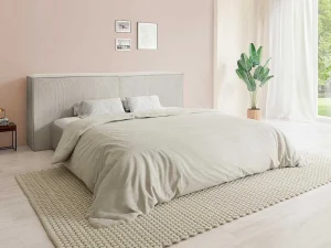 Hot Hoofdbord 220 Cm - Ribfluweel - Beige - Timano Van - Van Hoofdeinde En Brugkast