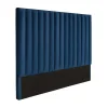 Cheap Hoofdeinde Sarah Met Verticale Naden - 140 Cm - Fluweel - Donkerblauw Hoofdeinde En Brugkast