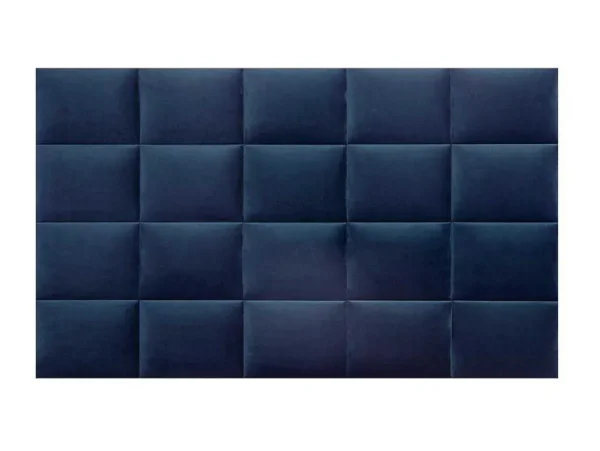 Best Hoofdeinde Wandpanelen Bartel - 200 Cm - Fluweel - Blauw - Van Hoofdeinde En Brugkast
