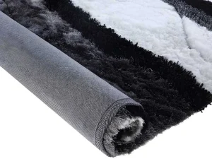 Fashion Hoogpolig Tapijt Ecume - Hand Getuft - Zwart En Wit - 200 X 290 Cm Aanbiedingen: Woonaccessoires