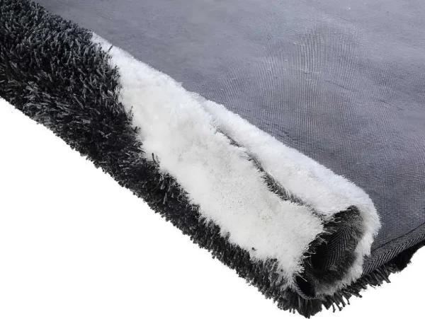 Fashion Hoogpolig Tapijt Ecume - Hand Getuft - Zwart En Wit - 200 X 290 Cm Aanbiedingen: Woonaccessoires