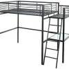 Shop Hoogslaper Casual - Met Bureau - Kleur: Antraciet - Inclusief Matras 140 X 190 Cm Kinderbed Hoogslaper