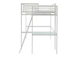 Sale Hoogslaper Casual Ii - 140 X 190 Cm - Met Bureau - Wit Kinderbed Hoogslaper