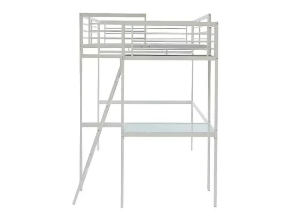 Sale Hoogslaper Casual Ii - 140 X 190 Cm - Met Bureau - Wit Kinderbed Hoogslaper
