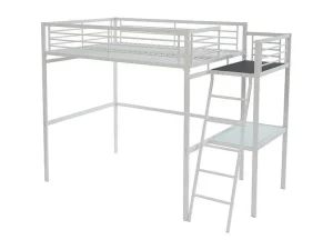 Sale Hoogslaper Casual Ii - 140 X 190 Cm - Met Bureau - Wit Kinderbed Hoogslaper