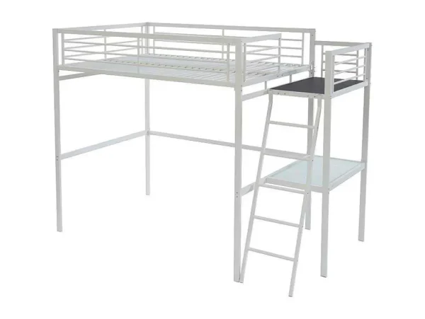 Sale Hoogslaper Casual Ii - 140 X 190 Cm - Met Bureau - Wit Kinderbed Hoogslaper
