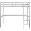 Shop Hoogslaper Gedeon - 90 X 190 Cm - Met Bureau - Massief Grenen - Gebleekt Kinderbed Hoogslaper