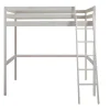 New Hoogslaper Gedeon Ii - 140 X 190 Cm - Massief Grenen - Gebleekt + Matras Kinderbed Hoogslaper