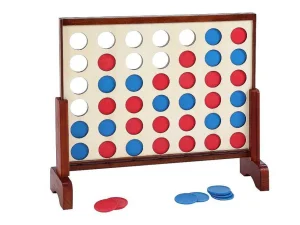 Best Sale Houten Reuze-Bordspel - 4 Op Een Rij - L79 X H72 Cm - Toupsi Spel Voor Buiten