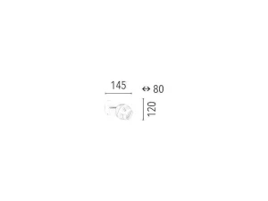 Clearance Hypnos Plafondlamp, Chroom, Wit, 14,5X8X12 Cm, Plafondlamp