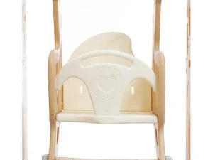 Best Sale 5 In 1 Glijbaan - Met Trap, Schommel, Opbergruimte, Basketbalring - Lichtgeel Spel Voor Buiten