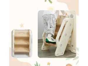 Best Sale 5 In 1 Glijbaan - Met Trap, Schommel, Opbergruimte, Basketbalring - Lichtgeel Spel Voor Buiten