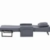 Online 3-In-1 Converteerbare Fauteuil In Stof - Grijs Uitklapbare Fauteuil