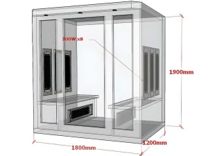 Best Infraroodsauna 4/5 Personen Serie Prestige Stockholm Ii Infraroodsauna