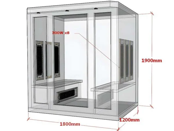 Best Infraroodsauna 4/5 Personen Serie Prestige Stockholm Ii Infraroodsauna