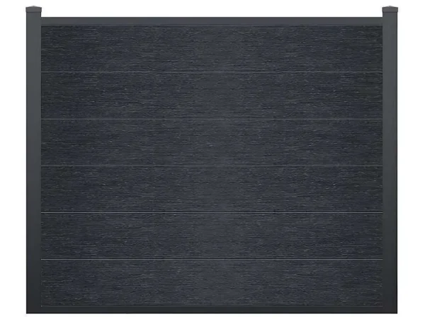 Best Ingraafbare Omheining H156 Cm - Set 6 Composietplaten + 2 Antracietkleurige Palen - Enola Afscherming En Omheining