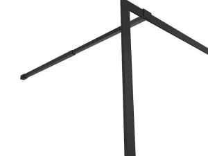 Clearance Inloopdouchescherm - 140 X 200 Cm - Mat Zwart - Gehard Glas - Amberi Douchewand