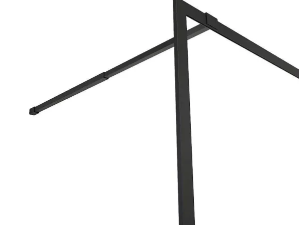 Clearance Inloopdouchescherm - 140 X 200 Cm - Mat Zwart - Gehard Glas - Amberi Douchewand