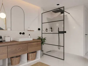 Cheap Inloopdouchewand Inaya In Industriele Stijl - 120X200 Cm Douchewand