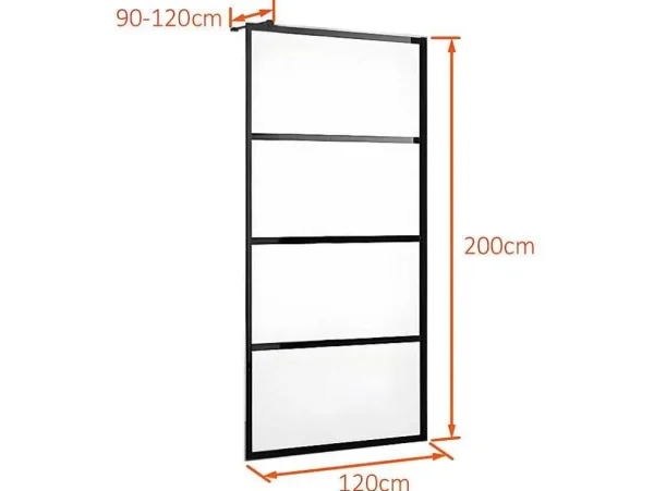 Cheap Inloopdouchewand Inaya In Industriele Stijl - 120X200 Cm Douchewand
