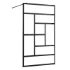 Flash Sale Inloopdouchewand Industriele Stijl Sefana - 140X200 Cm - Zwart Douchewand