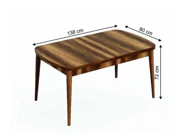 Discount Irmak Tafel, Walnoot, 178X80X72 Cm, Epikasa Eettafel