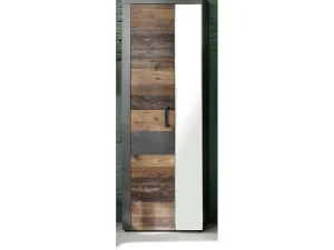 Sale Irwin Kledingkast 2 Deuren, Grijs Matera Decor, Old Wood Decor. Kledingkast