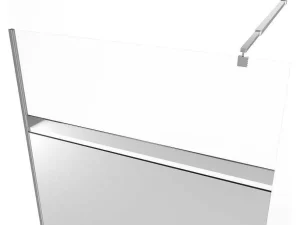 Shop Italiaanse Douchewand Mat Zwart Met Spiegeleffect - 120 X 200 Cm - Zenado Douchewand