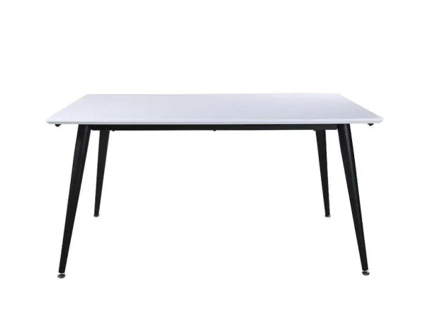 Clearance Jimmy Eetkamertafel 90X150/240Cm Met Extra Plaat Hpl Wit. Eettafel