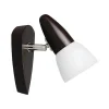 New Julia Wandlamp, Wenge, Chroom, Wit, 14,5X9,5X16 Cm, Wandlamp