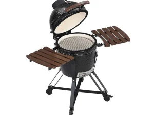Store Kamado-Houtskoolbarbecue Van Keramiek En Bamboe 45 X 63 X 105 Cm - Izaki Buitenkeuken