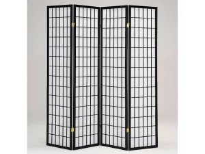 Store Kamerscherm 4 Vlakken Tottori Van Hout - L175 X H178.5 Cm Kamerscherm