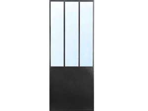 Cheap Kamerscherm Met Spiegel Coventry - Industriele Stijl - Metaal - H180Xl122Cm - Zwart Kamerscherm