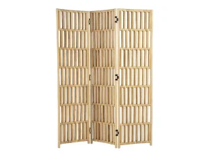 Outlet Kamerscherm Van Rotan Met 3 Luien - L140 X H180 Cm - Naturel - Gideon Kamerscherm