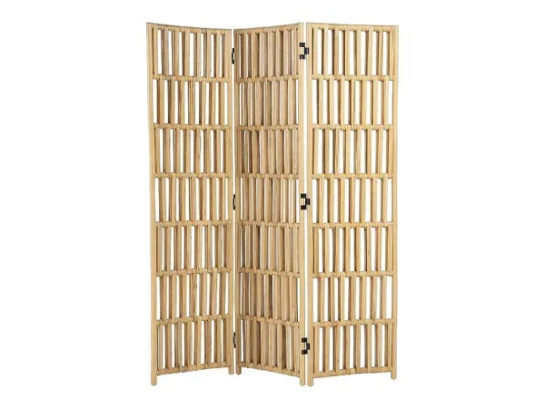 Outlet Kamerscherm Van Rotan Met 3 Luien - L140 X H180 Cm - Naturel - Gideon Kamerscherm