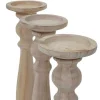 Shop Kandelaar H360 (Set Van 3), Naturel Bruin Kandelaar En Kaars