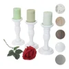 Cheap Kandelaar H361 (Set Van 3), Wit Gelakt Kandelaar En Kaars