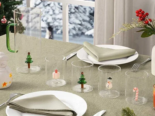 Cheap Karaf Met Kerstboom In Glas - Transparant En Groen - O14,5 X H24 - Mannie Tafelservies