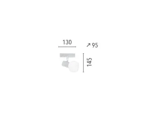 Outlet Karin Wandlamp, Eik, Chroom, Wit, 13X9,5X14,5 Cm, Wandlamp