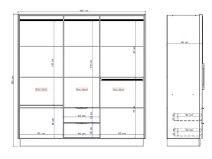 Shop Kast Met 6 Deuren En 2 Lades - L162 Cm - Wit - Feova Kledingkast