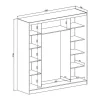 Best Kast Met 2 Schuifdeuren - Met Spiegel - L200 Cm - Wit - Ochira Kledingkast