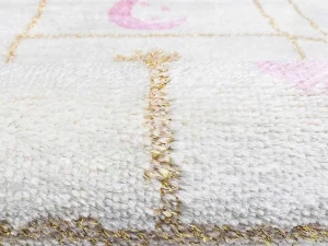 Hot Kindertapijt Hinkelbaan Funny - Polypropyleen - 100 X 150 Cm - Beige En Roze Kindervloerkleed