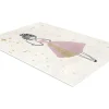 Online Kindertapijt Met Feeenmotief Ariel - Afwerking In Goudkleurige Lurexdraad - 120 X 170 Cm - Ecru En Roze Kindervloerkleed
